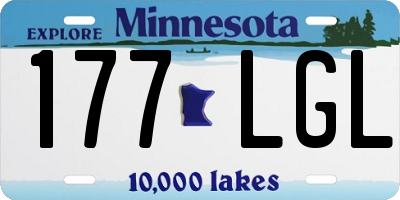 MN license plate 177LGL