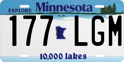 MN license plate 177LGM