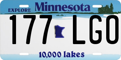 MN license plate 177LGO