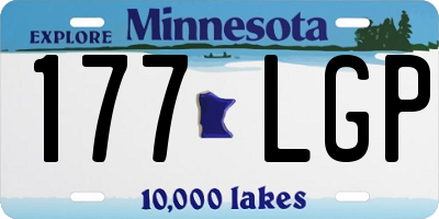 MN license plate 177LGP