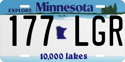 MN license plate 177LGR