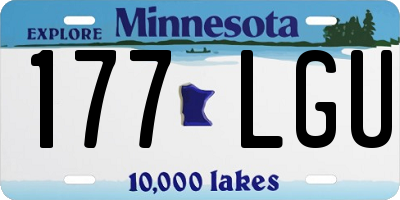 MN license plate 177LGU