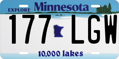MN license plate 177LGW