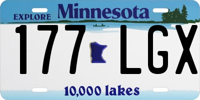 MN license plate 177LGX