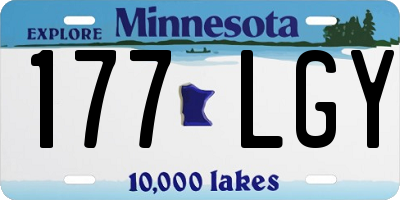 MN license plate 177LGY