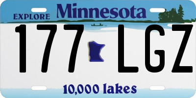 MN license plate 177LGZ