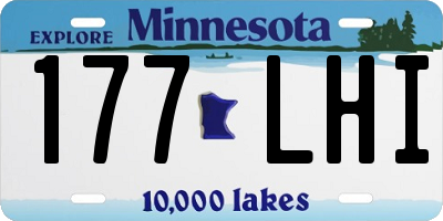 MN license plate 177LHI