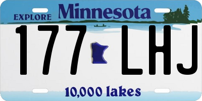 MN license plate 177LHJ