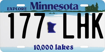 MN license plate 177LHK