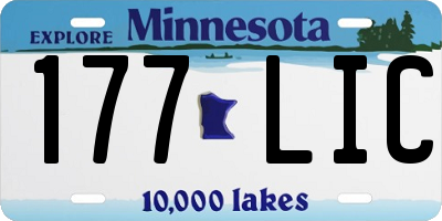 MN license plate 177LIC