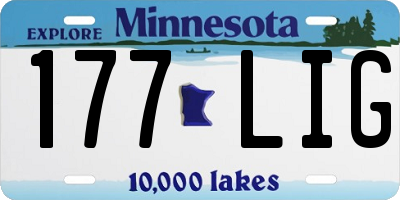 MN license plate 177LIG