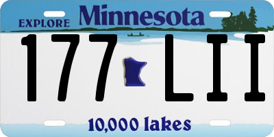 MN license plate 177LII