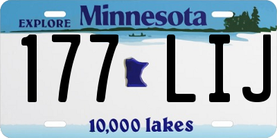 MN license plate 177LIJ