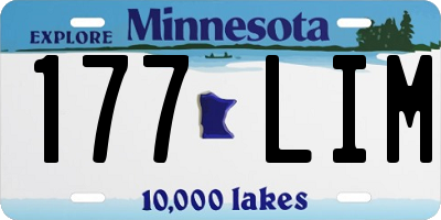 MN license plate 177LIM