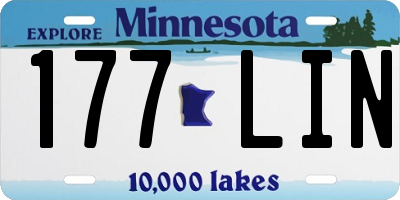 MN license plate 177LIN