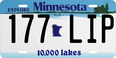 MN license plate 177LIP