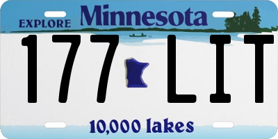 MN license plate 177LIT