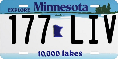 MN license plate 177LIV