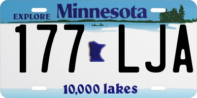 MN license plate 177LJA