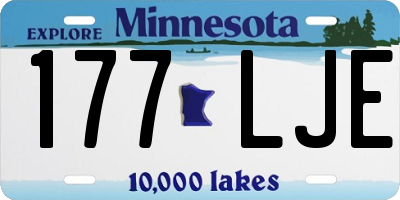 MN license plate 177LJE