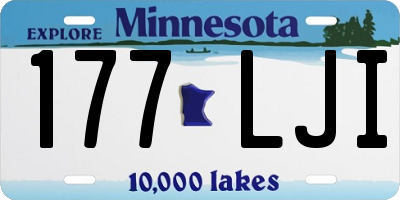 MN license plate 177LJI