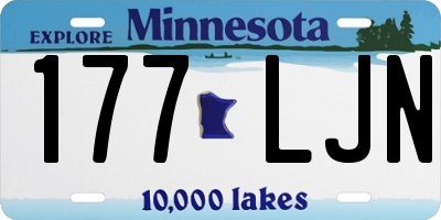 MN license plate 177LJN