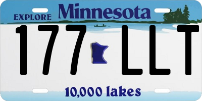 MN license plate 177LLT