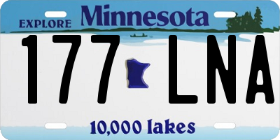 MN license plate 177LNA