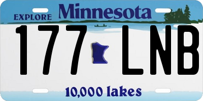 MN license plate 177LNB