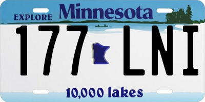 MN license plate 177LNI