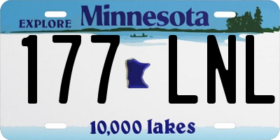MN license plate 177LNL