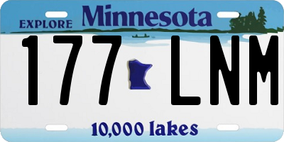 MN license plate 177LNM