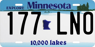 MN license plate 177LNO