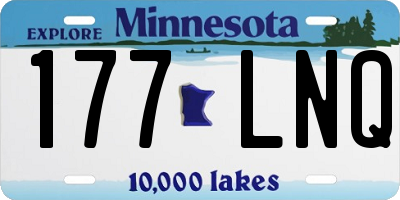 MN license plate 177LNQ