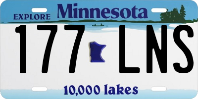 MN license plate 177LNS
