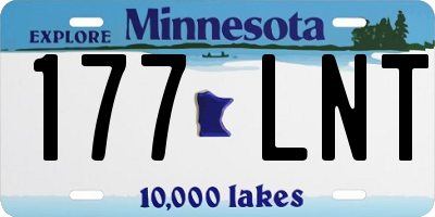 MN license plate 177LNT