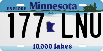 MN license plate 177LNU
