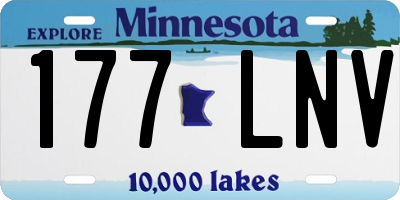 MN license plate 177LNV