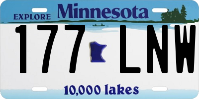 MN license plate 177LNW