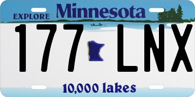 MN license plate 177LNX