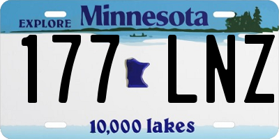 MN license plate 177LNZ