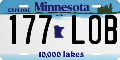MN license plate 177LOB