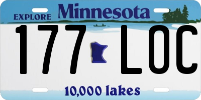 MN license plate 177LOC