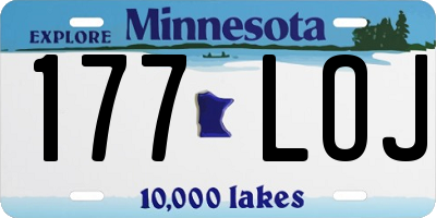MN license plate 177LOJ