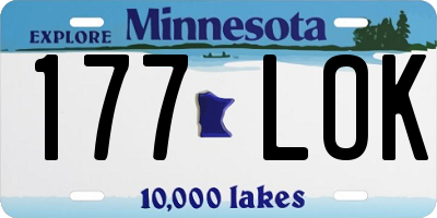 MN license plate 177LOK