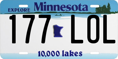 MN license plate 177LOL