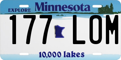 MN license plate 177LOM
