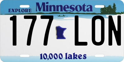 MN license plate 177LON
