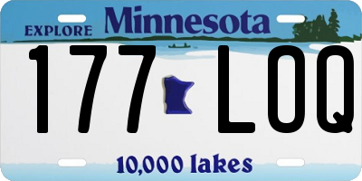 MN license plate 177LOQ