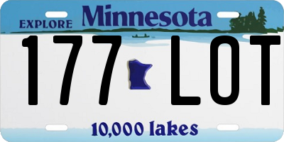 MN license plate 177LOT